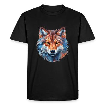 Art du loup - T-shirt Premium bio Homme - noir - Devant - Nico (187cm)