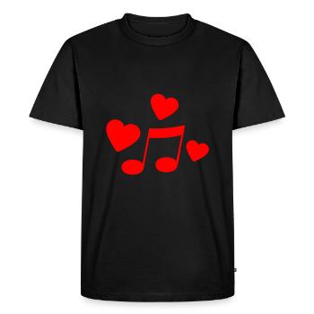 Musique - T-shirt Premium bio Homme - noir - Devant - Nico (187cm)
