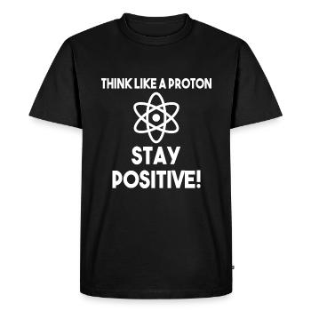 Think like a proton gift - Men's Premium Organic T-Shirt - black - Front - Nico (187cm)