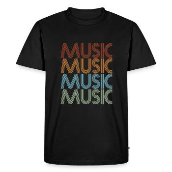 MUSIC - Men's Premium Organic T-Shirt - black - Front - Nico (187cm)