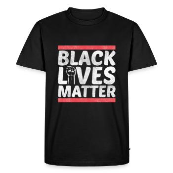BLACK LIVES MATTER | Black lives matter - Männer Premium Bio T-Shirt - Schwarz - Vorne - Nico (187cm)