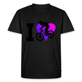 Cyclisme Cyclisme VTT Homme Cyclisme - T-shirt Premium bio Homme - noir - Devant - Nico (187cm)