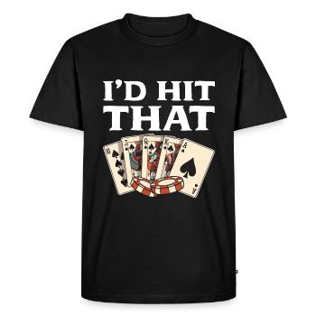 Blackjack Black Jack - Men's Premium Organic T-Shirt - black - Front - Nico (187cm)