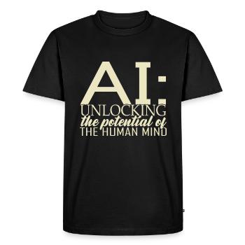 Intelligence artificielle Deep Learning - T-shirt Premium bio Homme - noir - Devant - Nico (187cm)