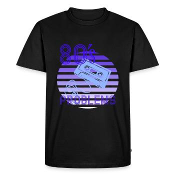 80s Retro Cassette - Men's Premium Organic T-Shirt - black - Front - Nico (187cm)