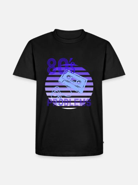 80s Retro Cassette - Men's Premium Organic T-Shirt - black
