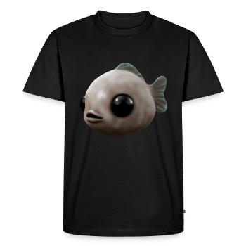 Petit gros poisson - T-shirt Premium bio Homme - noir - Devant - Nico (187cm)