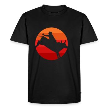 Bull Riding Bullfighter Poison - Men's Premium Organic T-Shirt - black - Front - Nico (187cm)