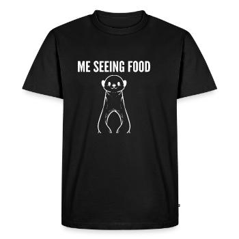 I see food food lover gift - Men's Premium Organic T-Shirt - black - Front - Nico (187cm)
