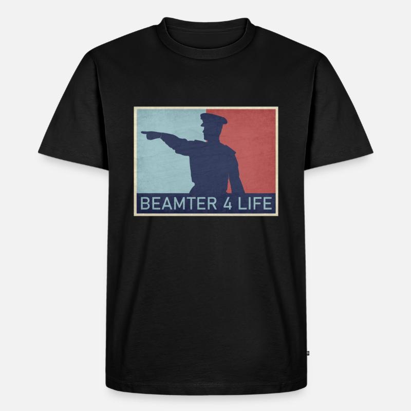 Beamter auf Lebenszeit - Männer Premium Bio T-Shirt - Schwarz
