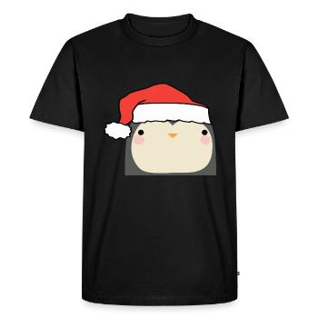 Pingouin de Noël - T-shirt Premium bio Homme - noir - Devant - Nico (187cm)
