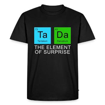 The Element Of Surprise - Men's Premium Organic T-Shirt - black - Front - Nico (187cm)