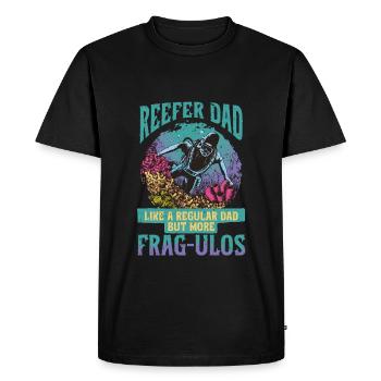 Élevage de coraux Éleveur de coraux Frag-ulos Dad - T-shirt Premium bio Homme - noir - Devant - Nico (187cm)