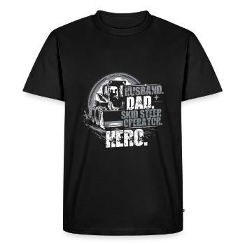 Kompaktlader Skid Steer Operator Dad Vater - Men's Premium Organic T-Shirt - black - Front - Nico (187cm)