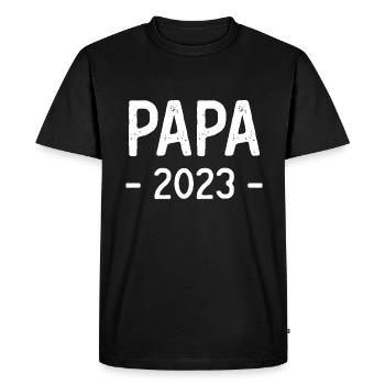 Dad 2023 Future Dad 2023 Gift Father 2023 - Men's Premium Organic T-Shirt - black - Front - Nico (187cm)