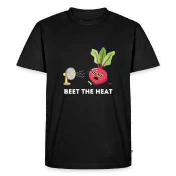 Betterave la chaleur - La betterave en été - T-shirt Premium bio Homme - noir - Devant - Nico (187cm)