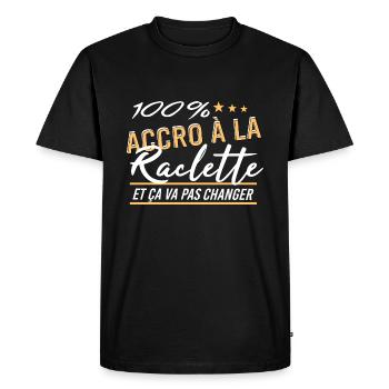 Raclette - T-shirt Premium bio Homme - noir - Devant - Nico (187cm)