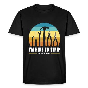 I'm here to strip electrical cables - Men's Premium Organic T-Shirt - black - Front - Nico (187cm)