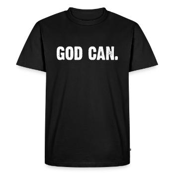 Dieu peut - T-shirt Premium bio Homme - noir - Devant - Nico (187cm)
