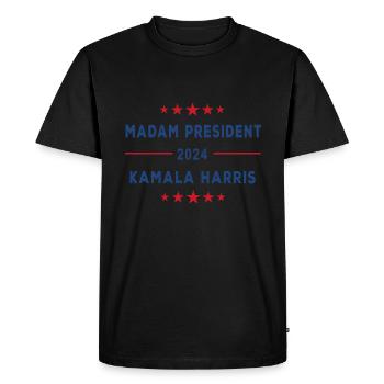 Madam President 2024 - Men's Premium Organic T-Shirt - black - Front - Nico (187cm)