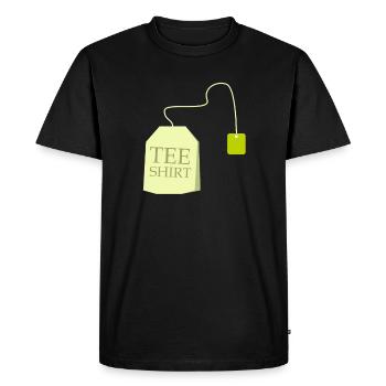 Tea Shirt Funny Saying Ambiguous Gift - Men's Premium Organic T-Shirt - black - Front - Nico (187cm)