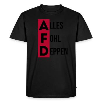 FCK AFD - Männer Premium Bio T-Shirt - Schwarz - Vorne - Nico (187cm)
