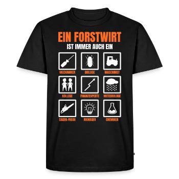 Lumberjack gift lumberjack - Men's Premium Organic T-Shirt - black - Front - Nico (187cm)
