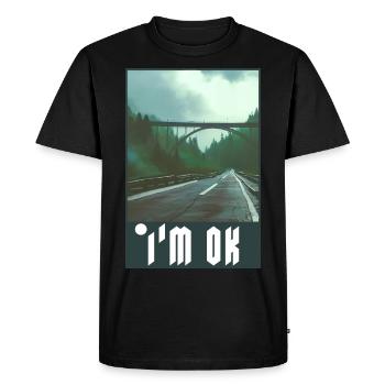 Exit 152 - Männer Premium Bio T-Shirt - Schwarz - Vorne - Nico (187cm)