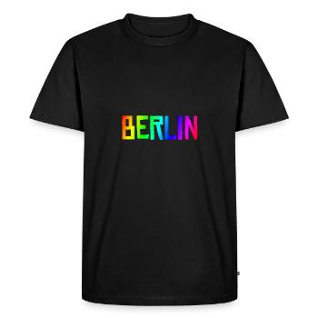 Berlin - T-shirt Premium bio Homme - noir - Devant - Nico (187cm)