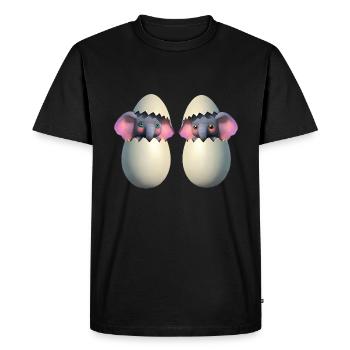 Baby elephant hatch - Men's Premium Organic T-Shirt - black - Front - Nico (187cm)