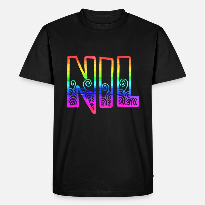 nil rs regenbogen - Männer Premium Bio T-Shirt - Schwarz