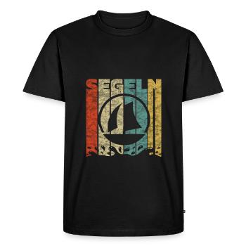 Chemise vintage imprimée voile et voile - T-shirt Premium bio Homme - noir - Devant - Nico (187cm)