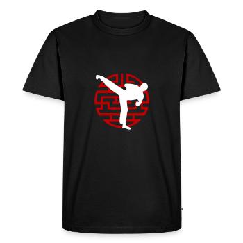 Karaté Sidekick - T-shirt Premium bio Homme - noir - Devant - Nico (187cm)
