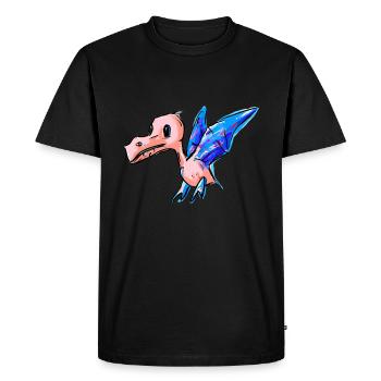 Ptérodactyle volant - T-shirt Premium bio Homme - noir - Devant - Nico (187cm)