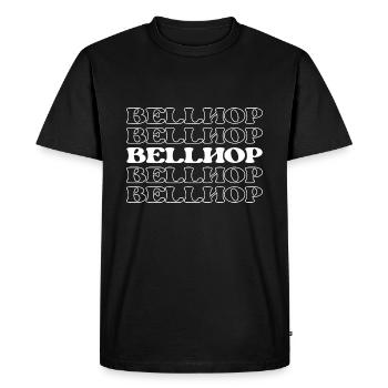 Bellhop Bellman Bellhop Bellboy Bagagiste - T-shirt Premium bio Homme - noir - Devant - Nico (187cm)