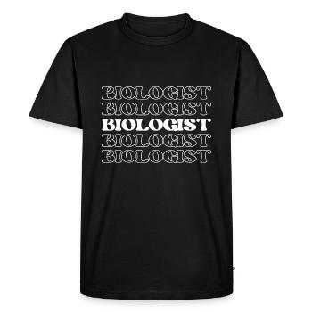 Biologist Biologist Life Scientist Ecologist - Men's Premium Organic T-Shirt - black - Front - Nico (187cm)