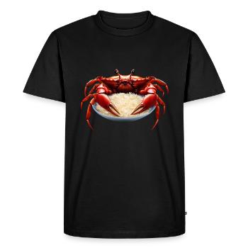 Red crab with rice - Men's Premium Organic T-Shirt - black - Front - Nico (187cm)