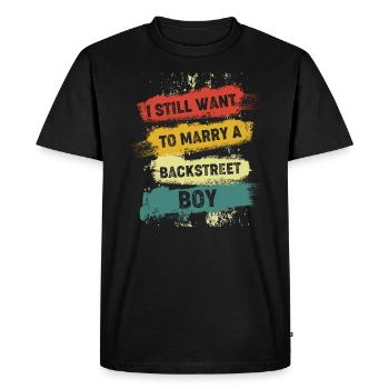 i still want to marry a backstreet boy 3 - T-shirt Premium bio Homme - noir - Devant - Nico (187cm)