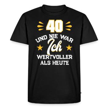 prix pour le 40e anniversaire - T-shirt Premium bio Homme - noir - Devant - Nico (187cm)