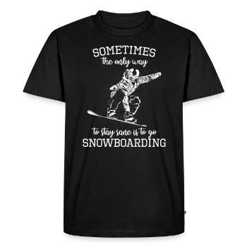 Snowboard Snowboard Snowboarder - T-shirt Premium bio Homme - noir - Devant - Nico (187cm)