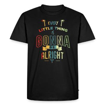 chaque petite chose va bien se passer - T-shirt Premium bio Homme - noir - Devant - Nico (187cm)