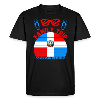 Family Trip Dominican Republic Holiday - Men's Premium Organic T-Shirt - black - Front - Nico (187cm)