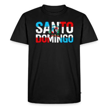 Santo Domingo, Dominican Republic - Men's Premium Organic T-Shirt - black - Front - Nico (187cm)