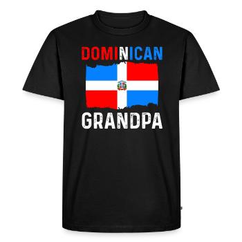 Dominican grandfather, Papa Dominican - Men's Premium Organic T-Shirt - black - Front - Nico (187cm)