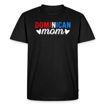 Dominican mother, Dominican - Men's Premium Organic T-Shirt - black - Front - Nico (187cm)