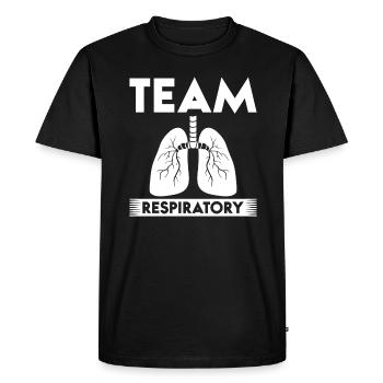 Students in Nursing, Team Respiratory - Men's Premium Organic T-Shirt - black - Front - Nico (187cm)