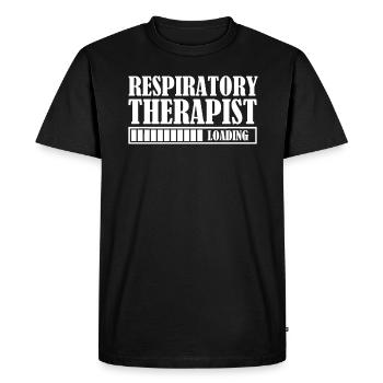La thérapie respiratoire en formation Adjoint au médecin - T-shirt Premium bio Homme - noir - Devant - Nico (187cm)