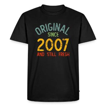 Millésime 2007 - T-shirt Premium bio Homme - noir - Devant - Nico (187cm)