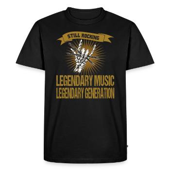 Legendary music and a legendary generation - Men's Premium Organic T-Shirt - black - Front - Nico (187cm)
