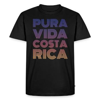 Costa Rica Pura Vida - T-shirt Premium bio Homme - noir - Devant - Nico (187cm)